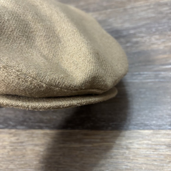 Vintage Made in USA Tan/ Brown Snap Beret Size Large - Picture 4 of 5
